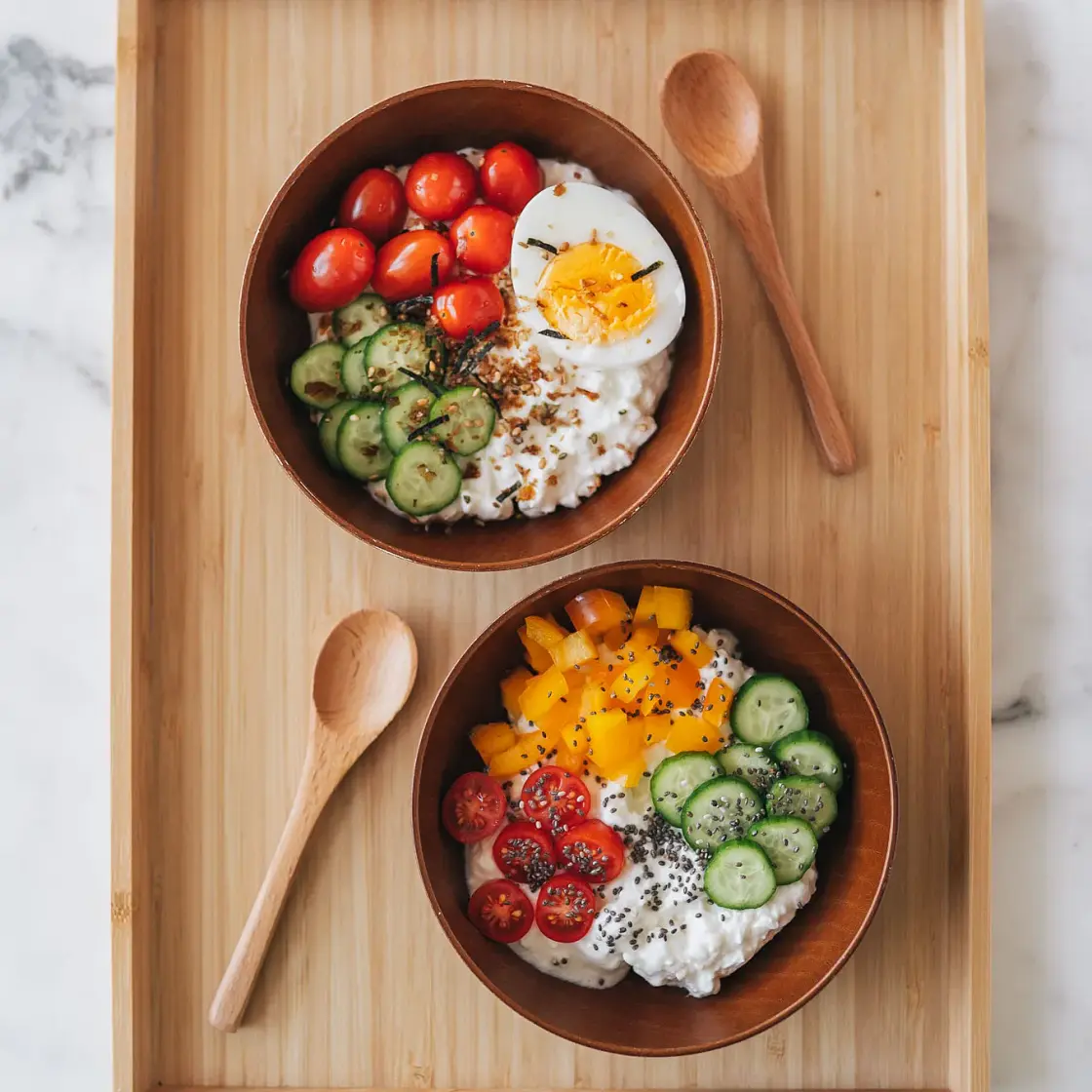 Savory Cottage Cheese Bowl