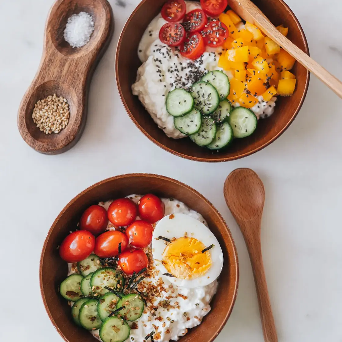 Savory Cottage Cheese Bowl