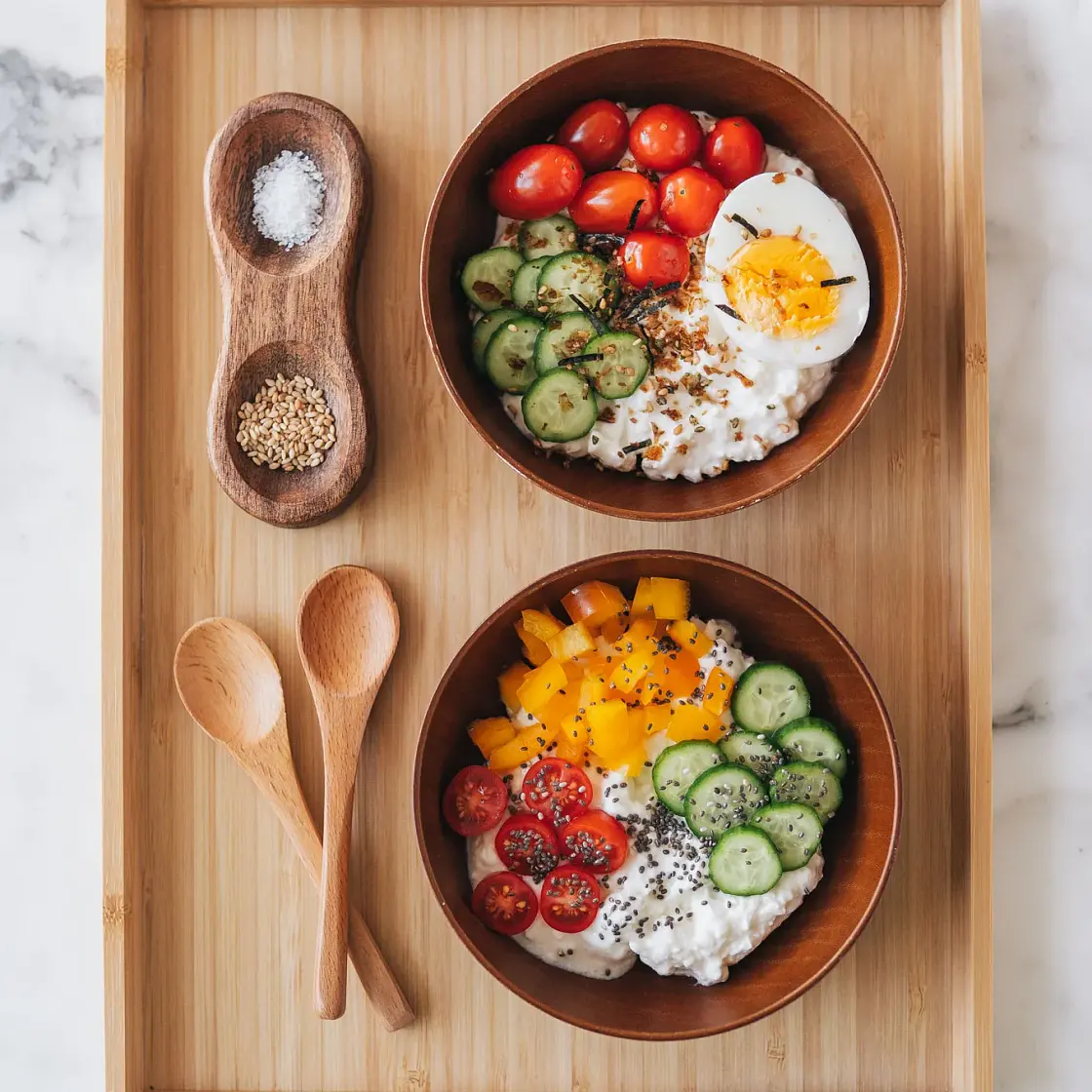 Savory Cottage Cheese Bowl
