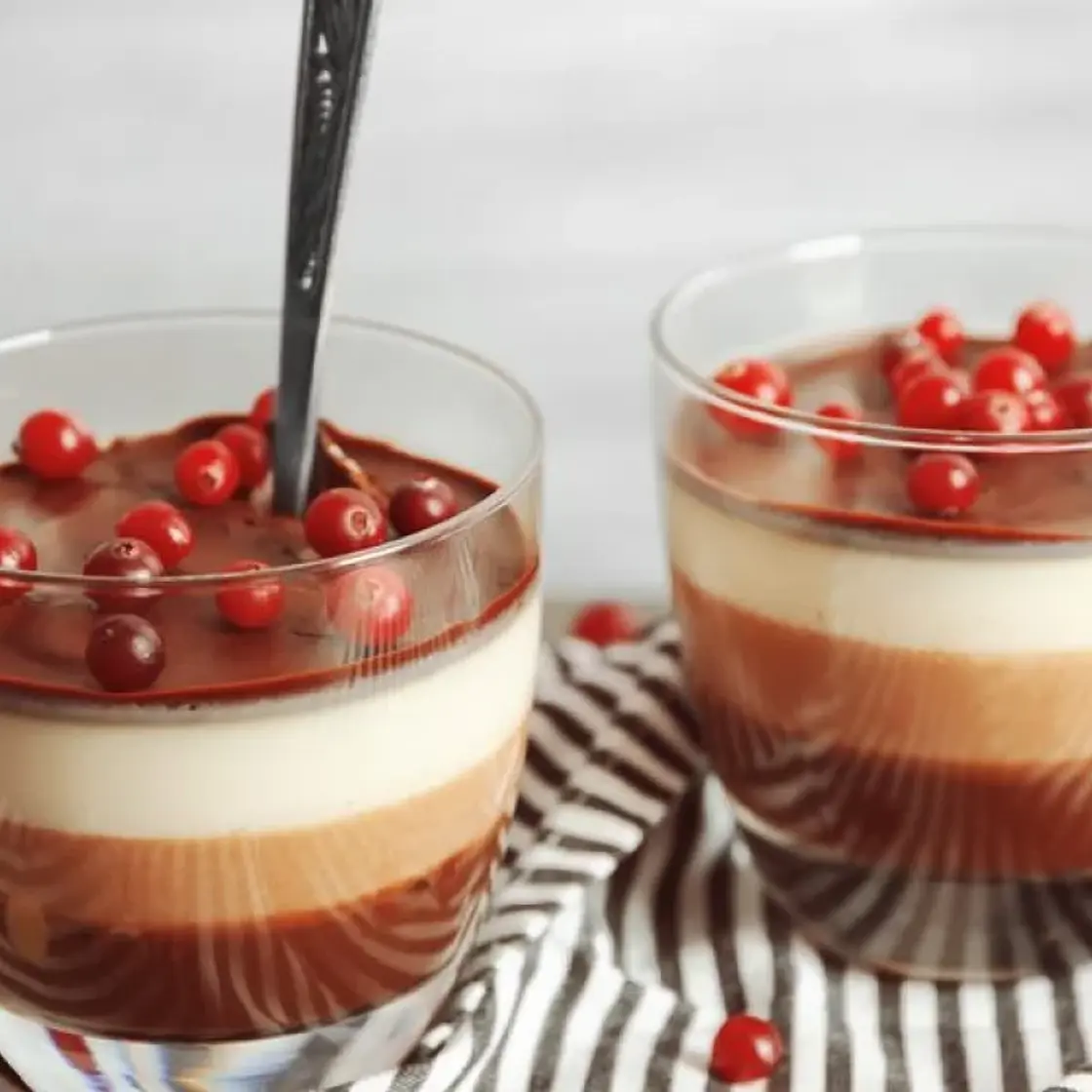 Verrine aux 3 chocolats