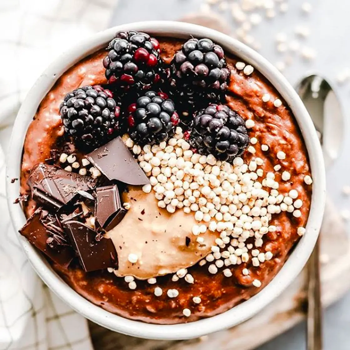 Chocolate Peanut Butter Oatmeal Bowl