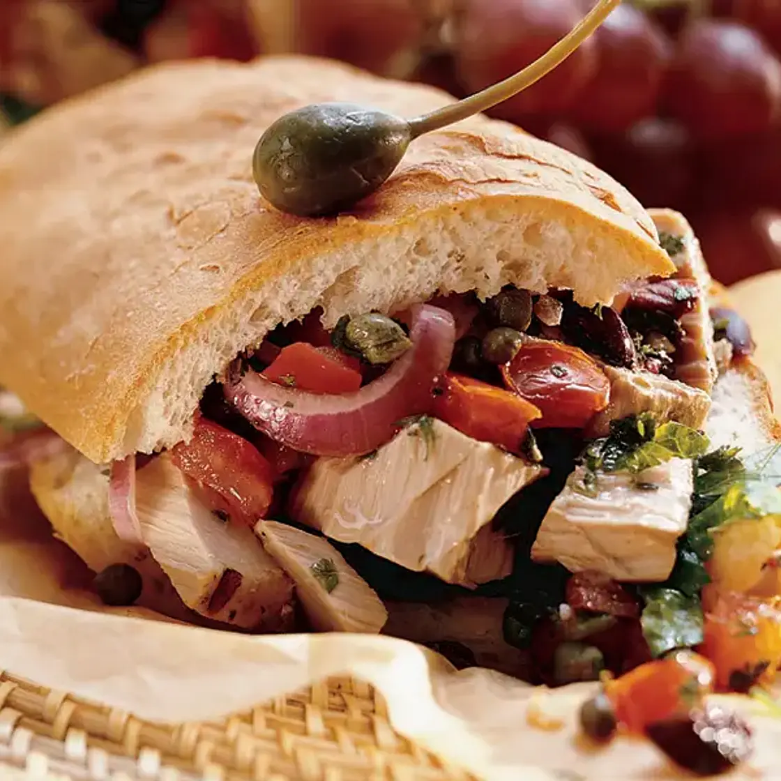 Mediterranean Grilled Tuna Sandwich