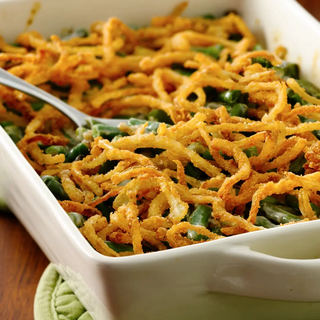 Gluten-Free Green Bean Casserole with Fried Onions