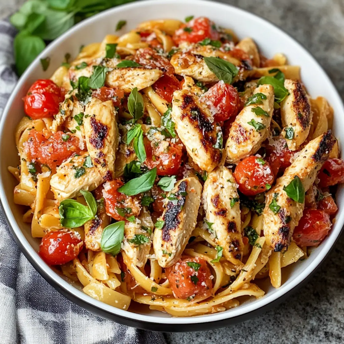 Bruschetta Chicken with Pasta