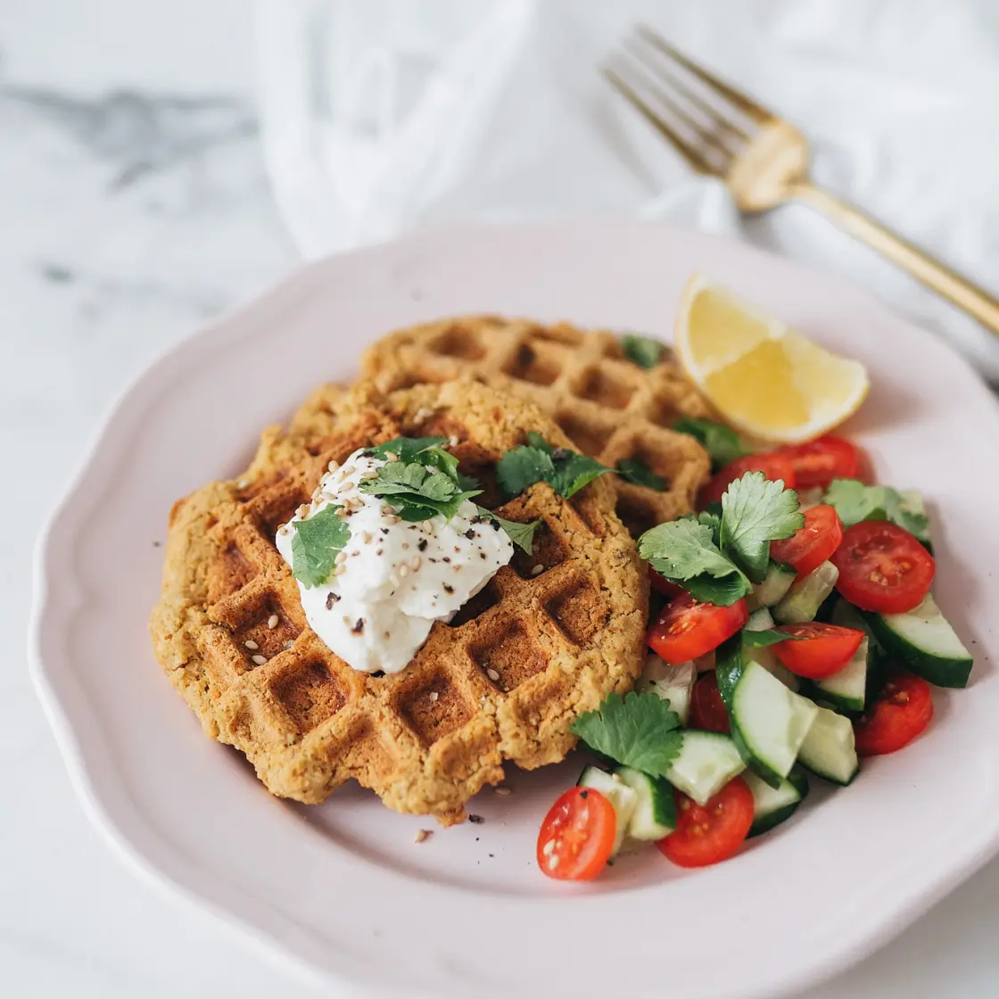 Falafel Waffles