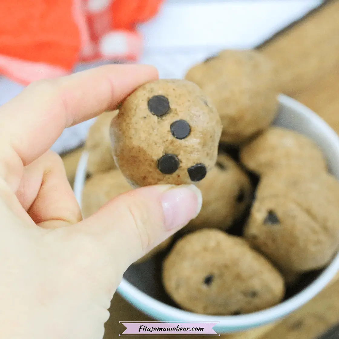 Salted Chocolate Chip Cookie Dough Protein Balls