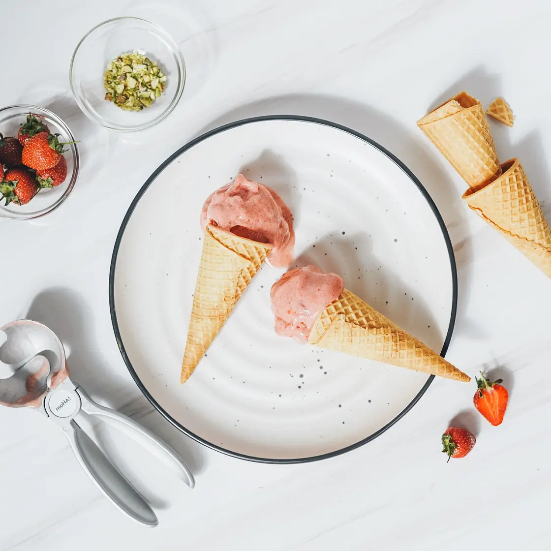 2-Ingredient Strawberry Banana Ice Cream