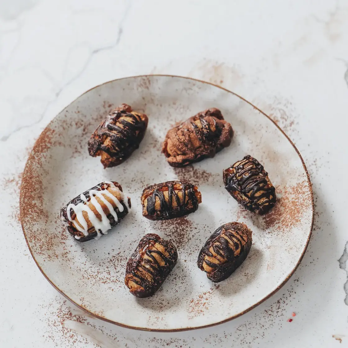 Protein Cookie Dough Stuffed Dates