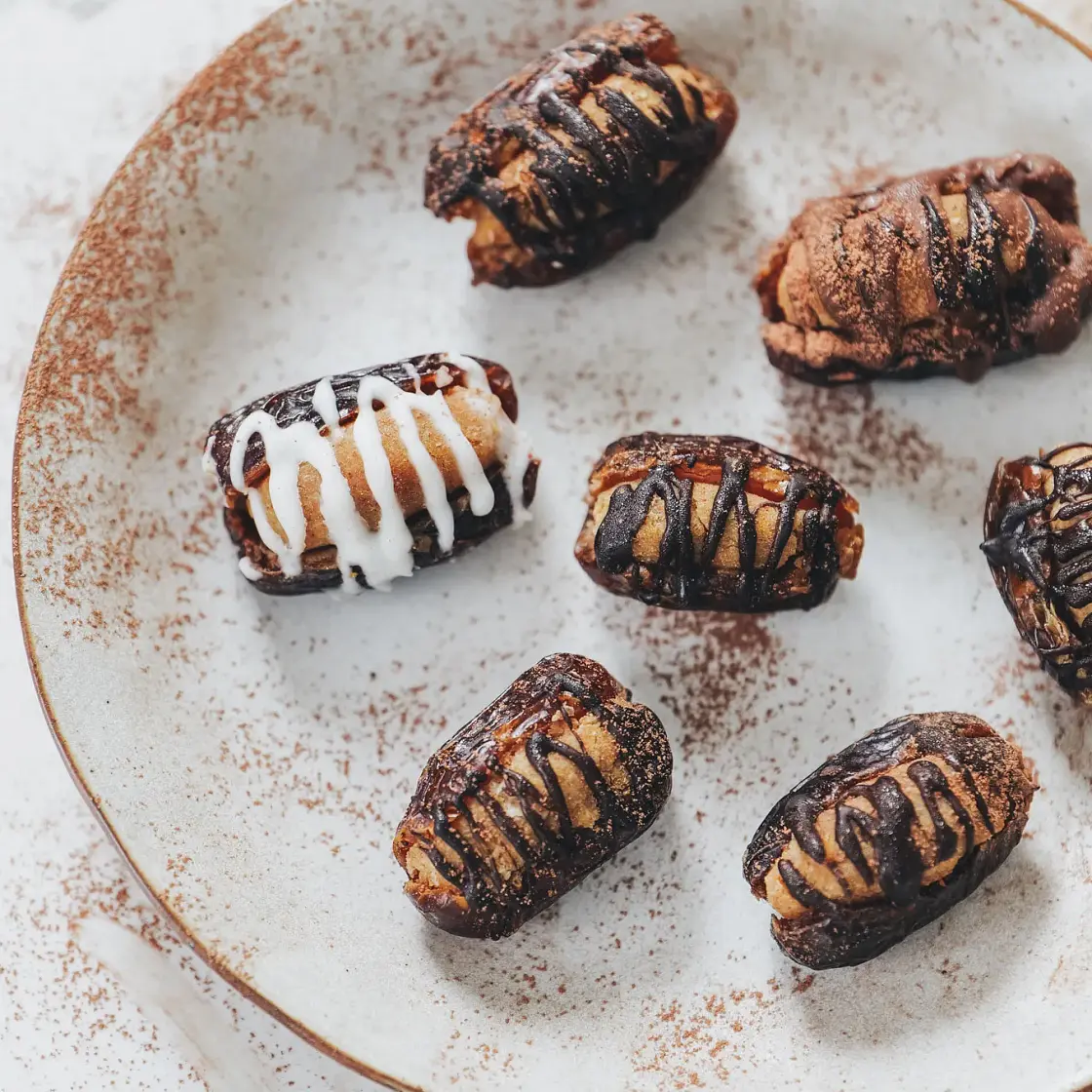 Protein Cookie Dough Stuffed Dates
