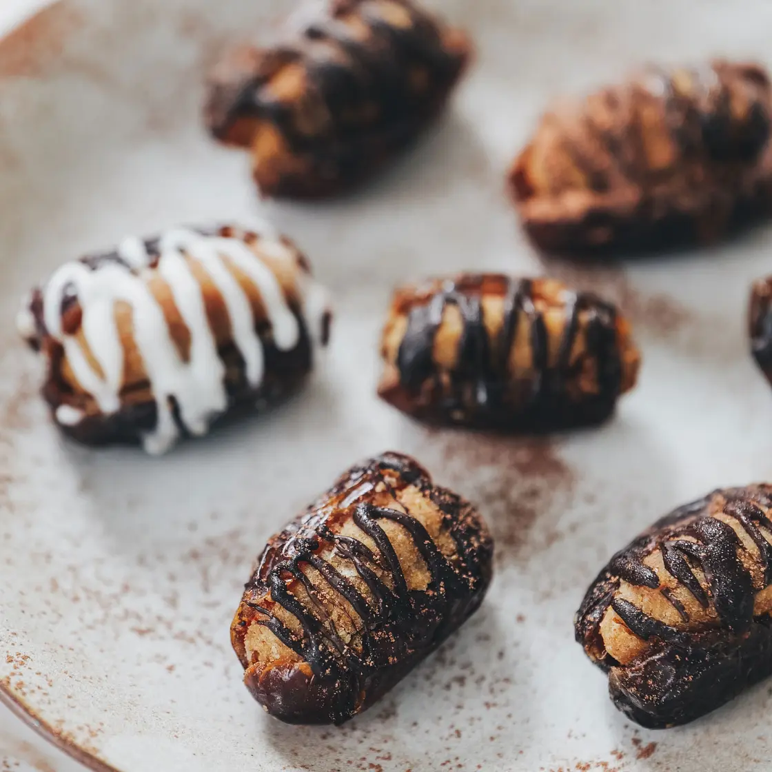 Protein Cookie Dough Stuffed Dates
