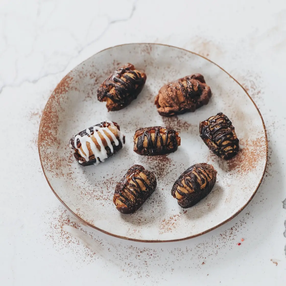Protein Cookie Dough Stuffed Dates