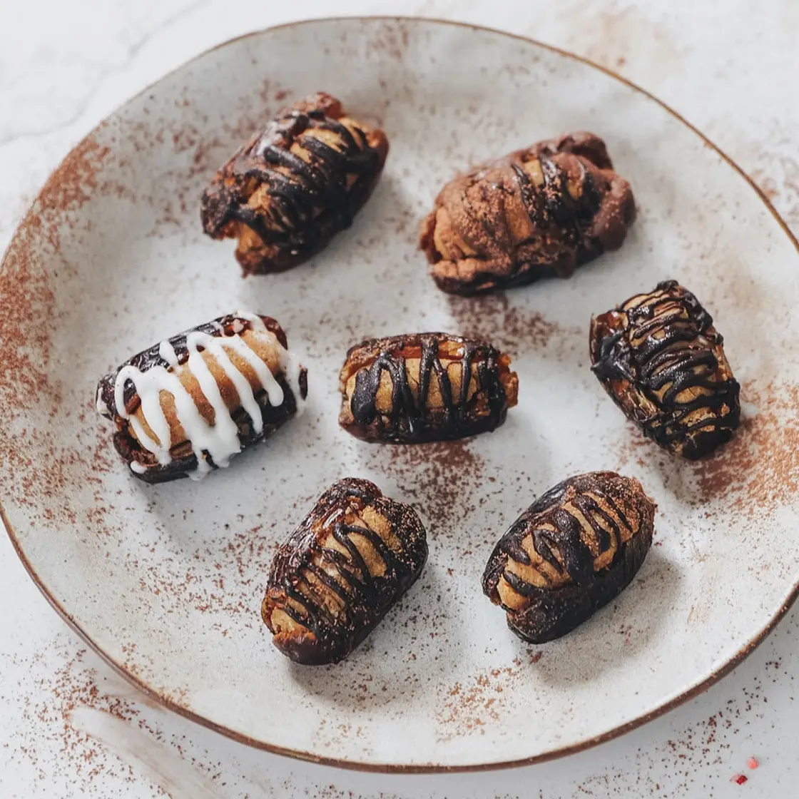 Protein Cookie Dough Stuffed Dates
