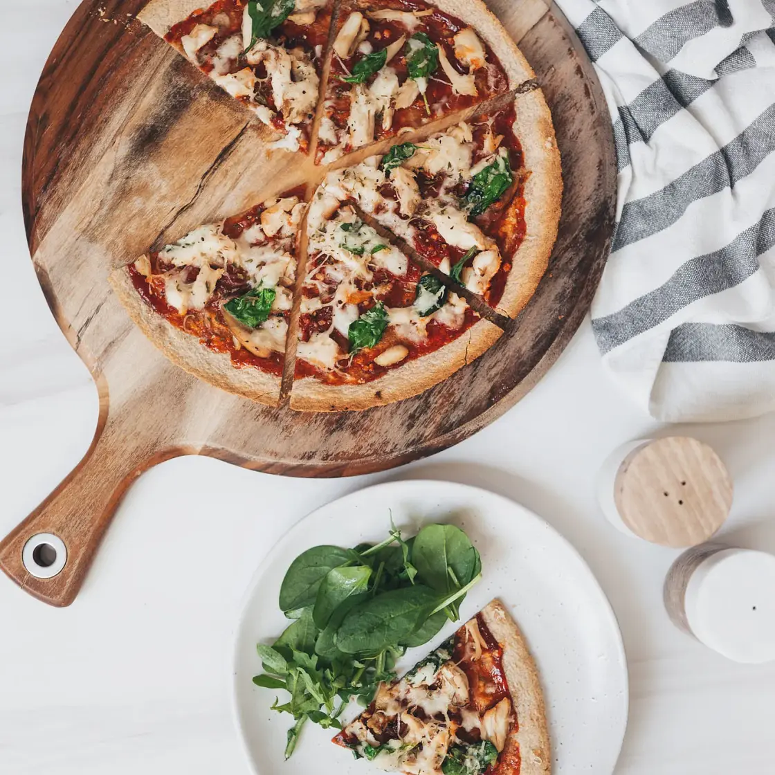 BBQ Chicken Tortilla Pizza