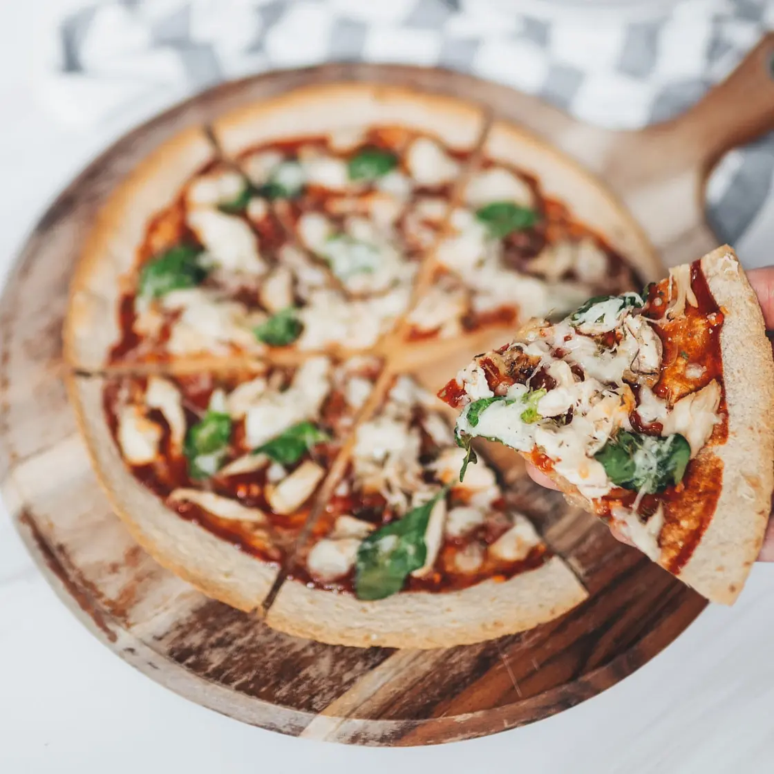 BBQ Chicken Tortilla Pizza