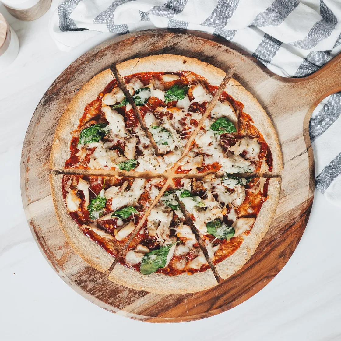 BBQ Chicken Tortilla Pizza