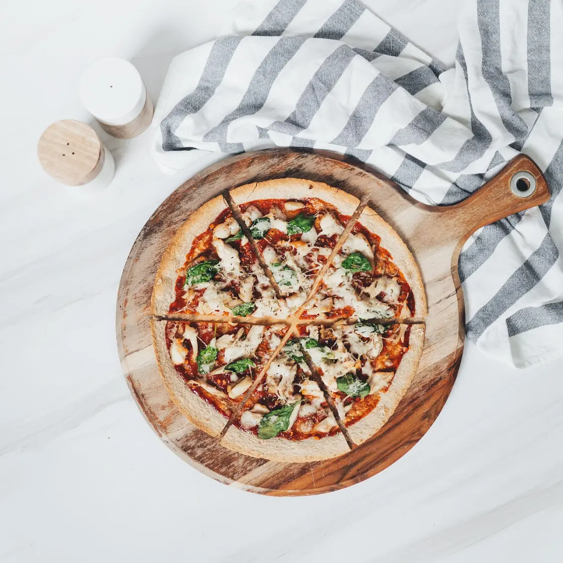 BBQ Chicken Tortilla Pizza