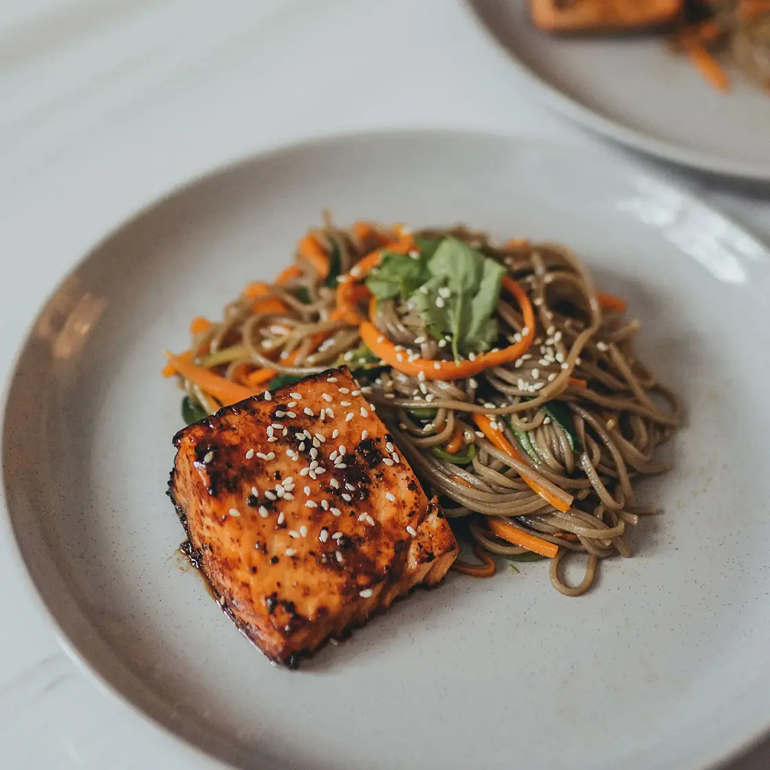 Soba Stir Fry with Salmon