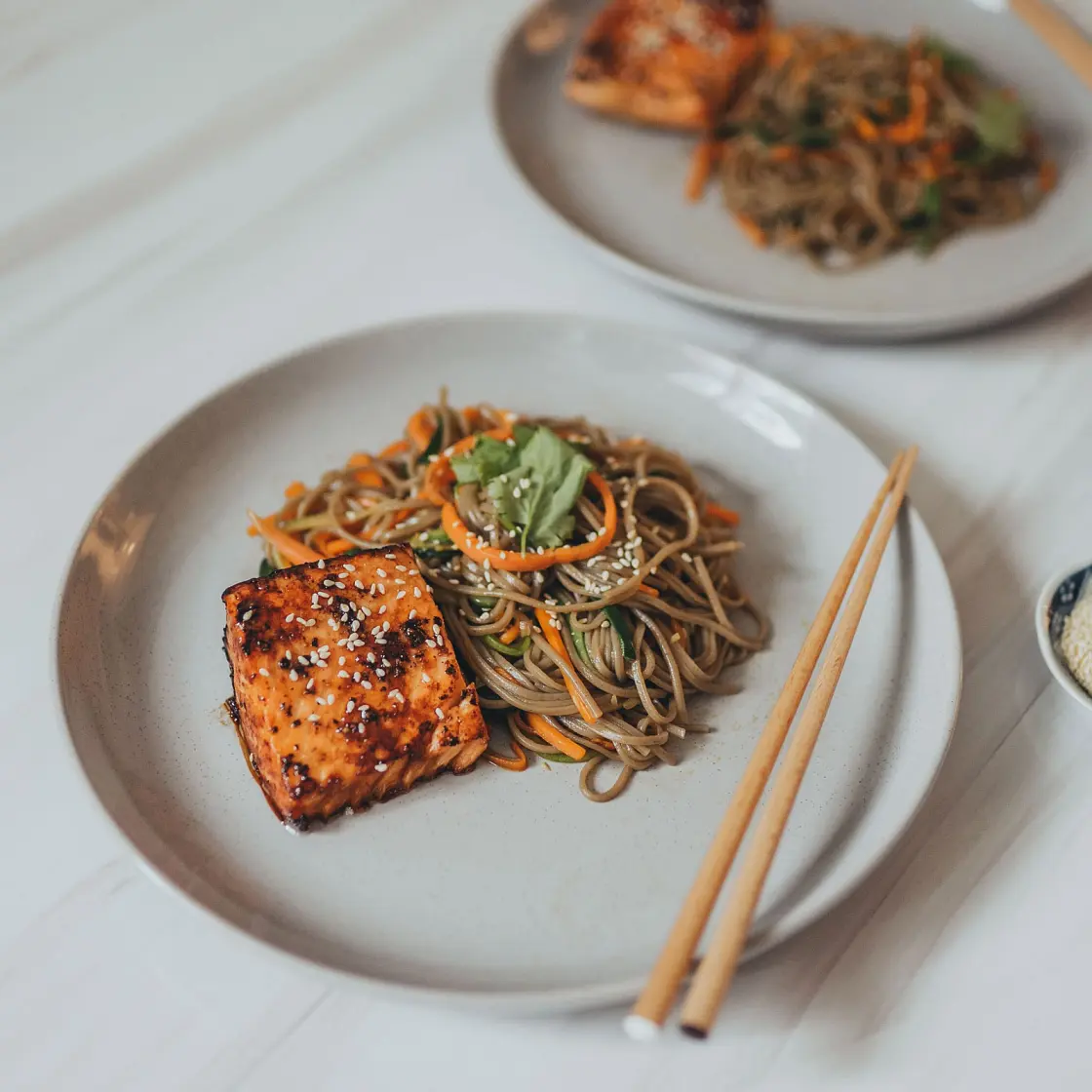 Soba Stir Fry with Salmon