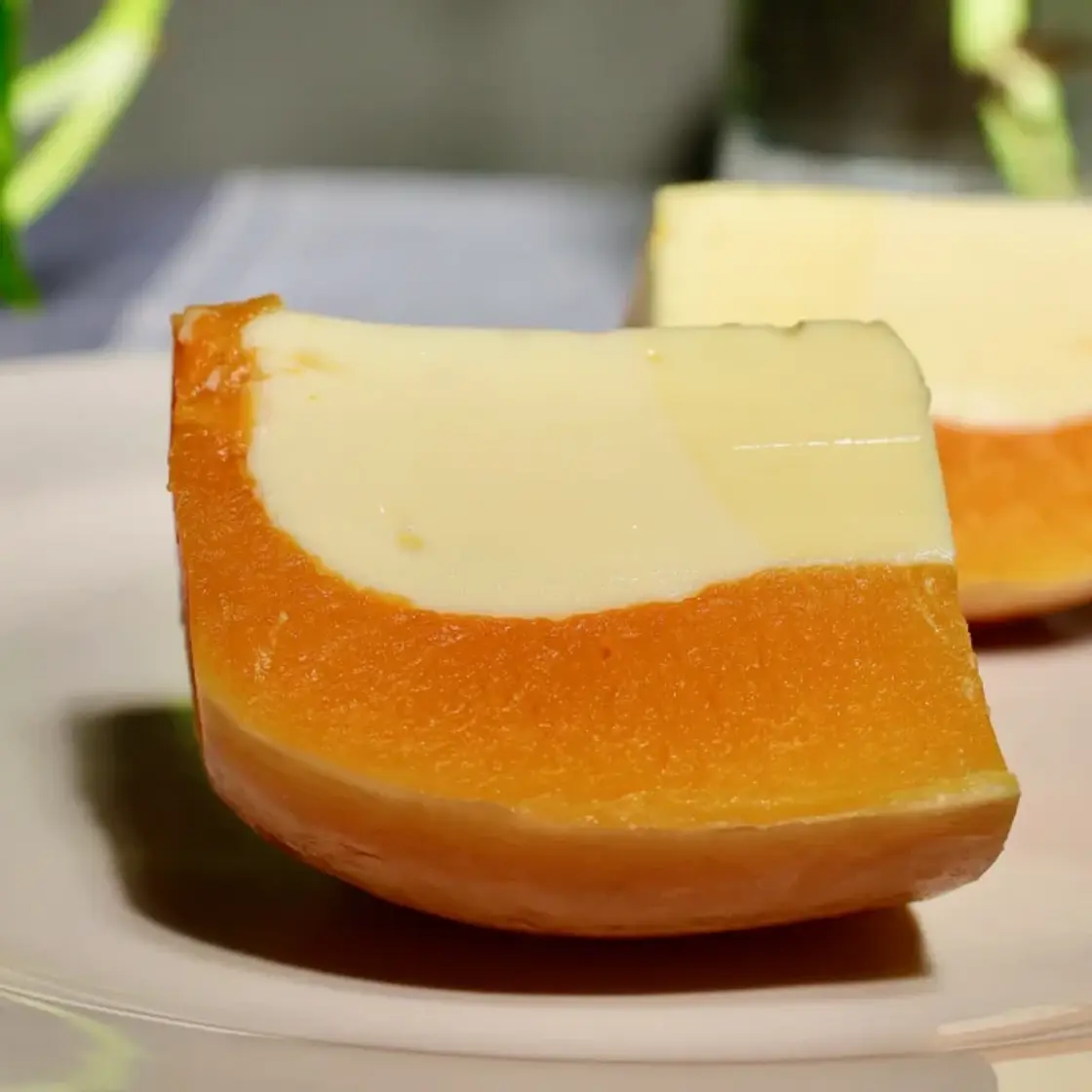 Pumpkin Flan in a Pumpkin