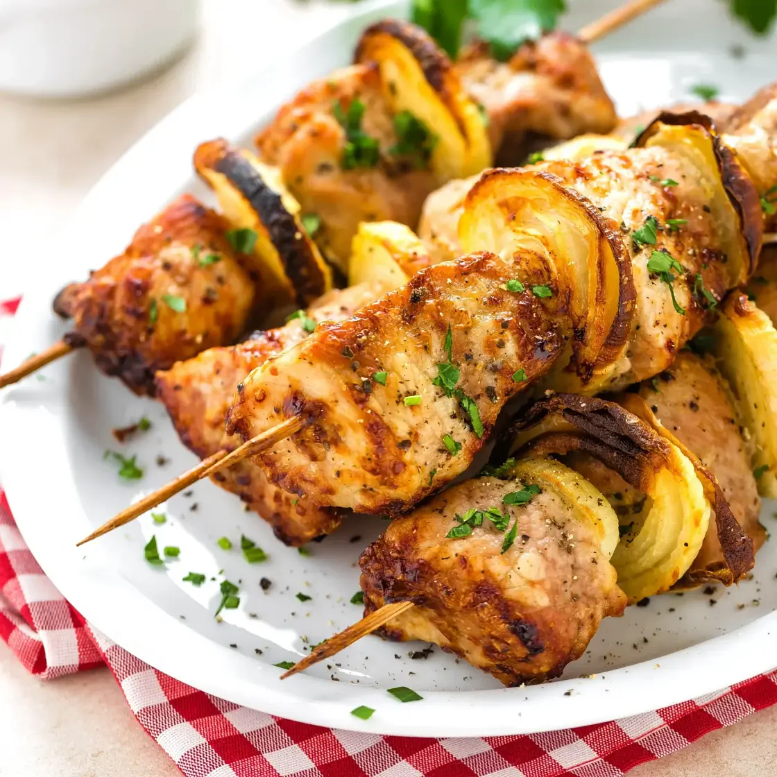 Brochettes de poulet au curry