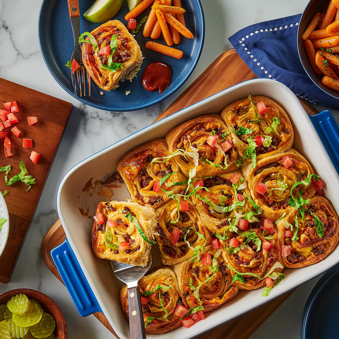 Cheeseburger Crescent Roll Bake