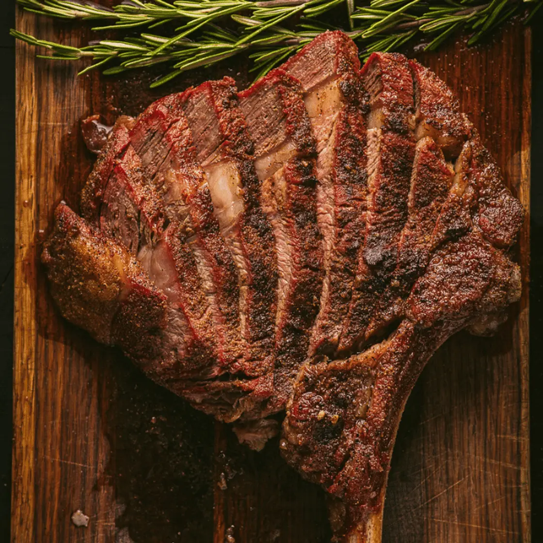 Reverse Seared Tomahawk Steak