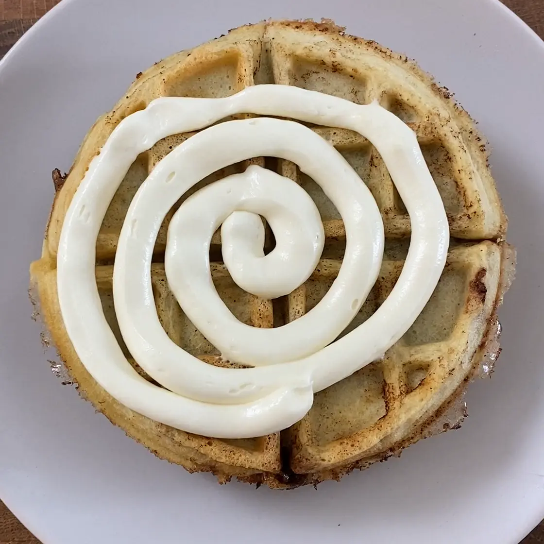 Cinnamon Roll Waffles