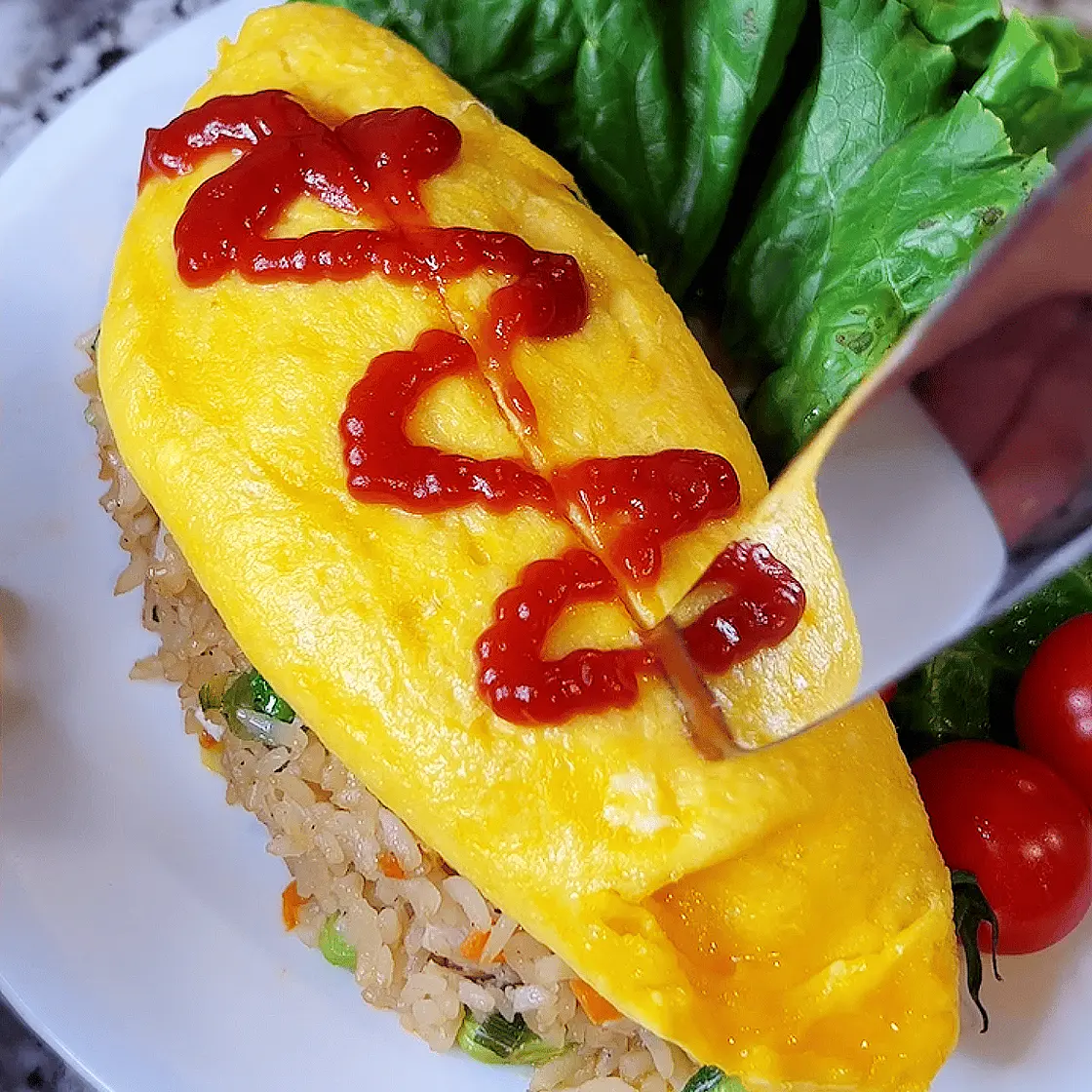 Omurice (Japanese omelet rice)