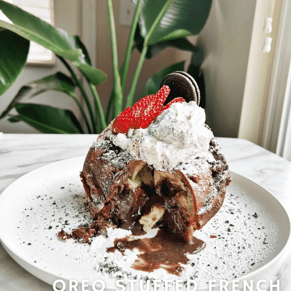 Oreo Stuffed French Toast