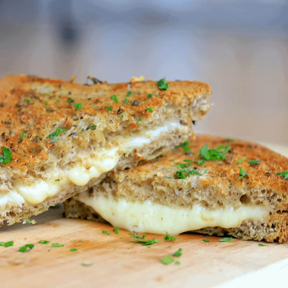 Air fryer low carb garlic bread grilled cheese