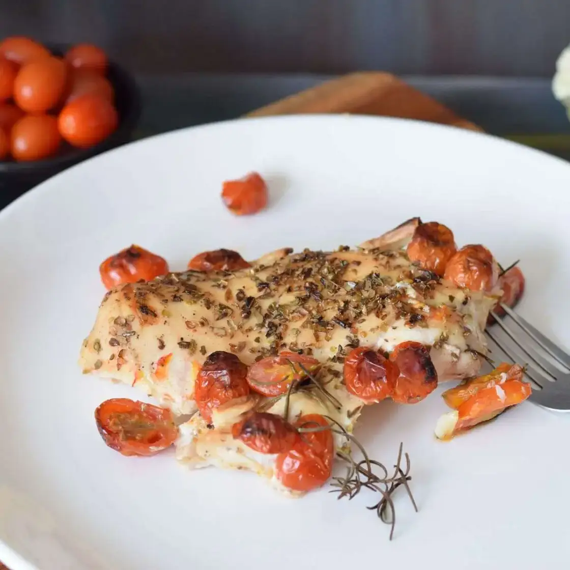 Baked Chicken with Cherry Tomatoes