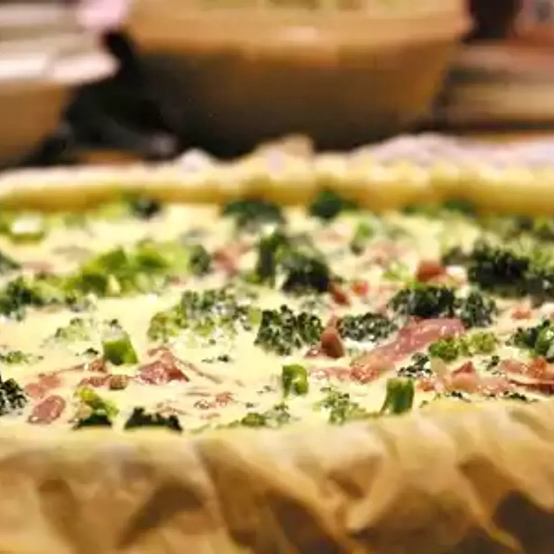 Quiche brocoli et lardons