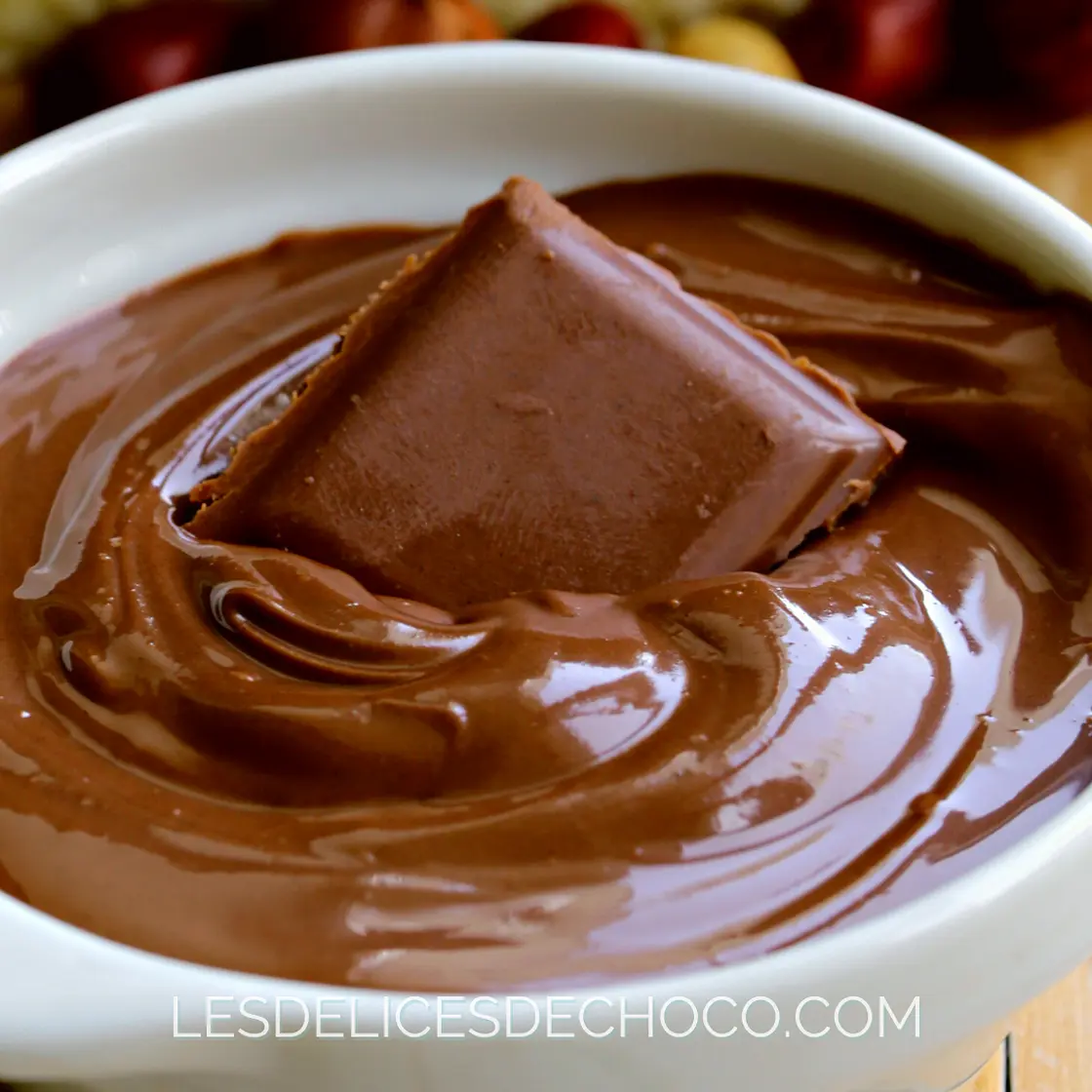 Crème ganache allégée au chocolat