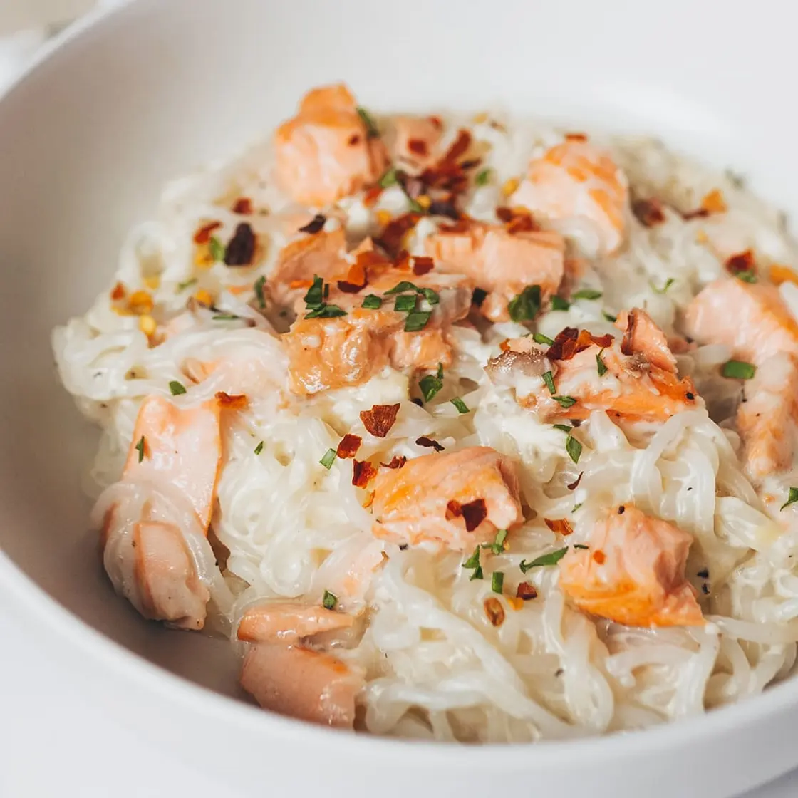 Healthy Salmon Alfredo