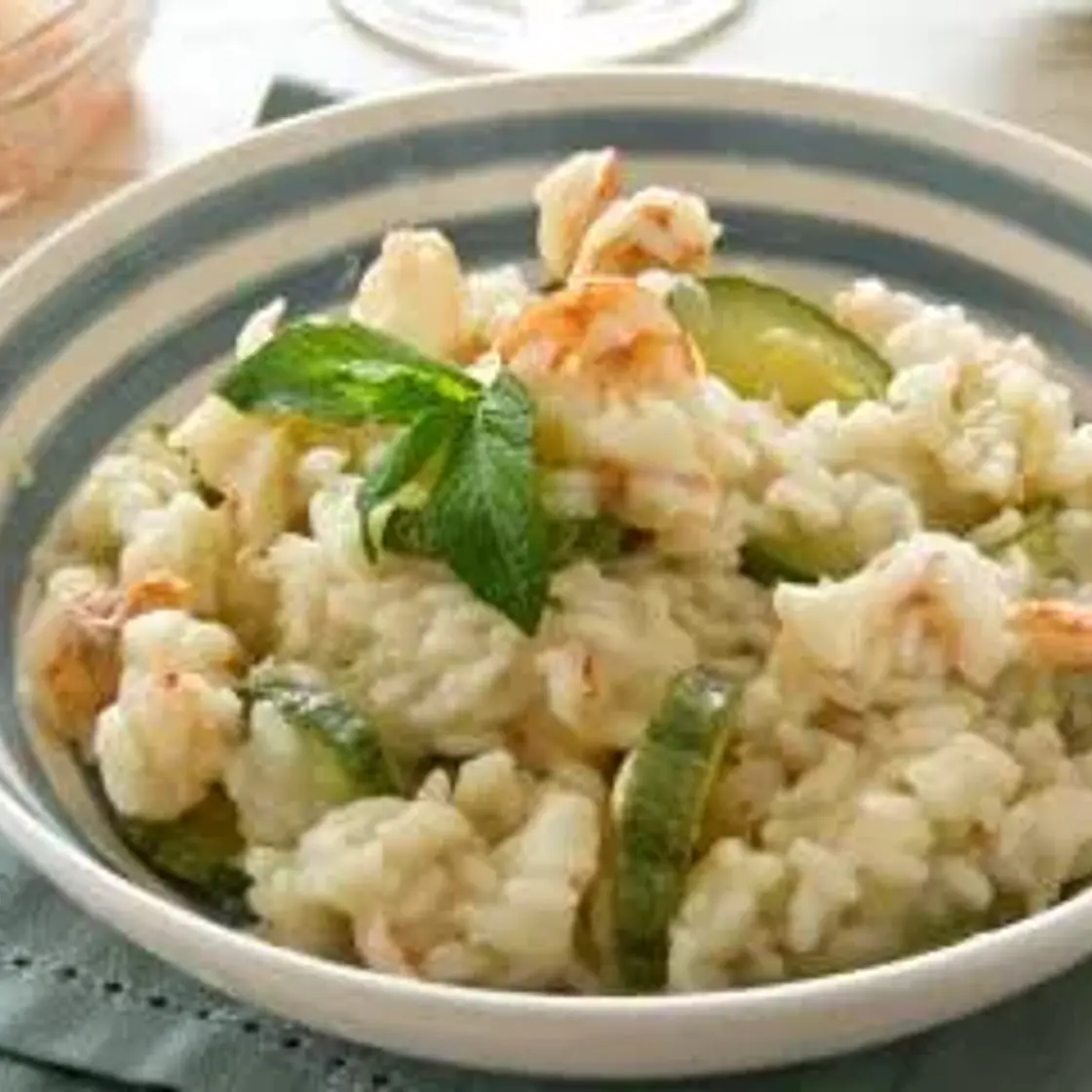 Risotto zucchine e gamberi