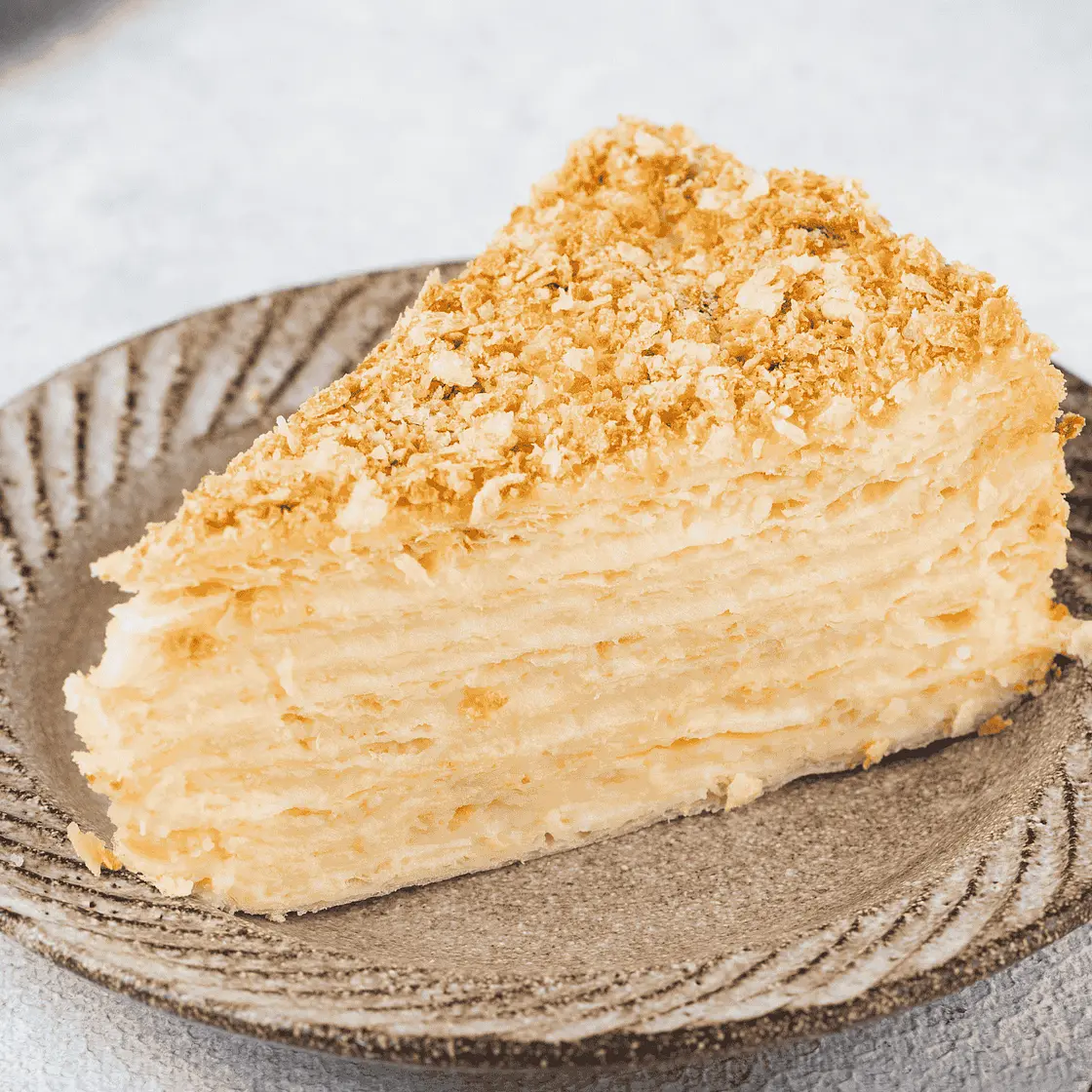 Russian Napoleon Cake (Puff Pastry Cake)