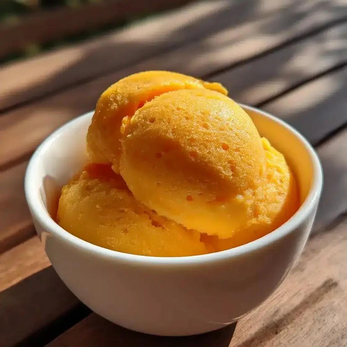 Frozen Mango Sorbet Recipe - Better Than Store-Bought (5 Minutes Only)