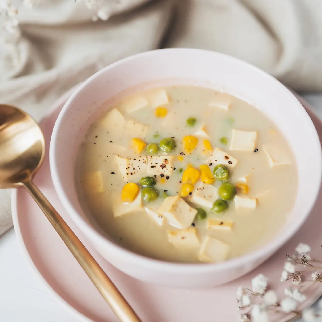 Tofu Veggie Curry Soup