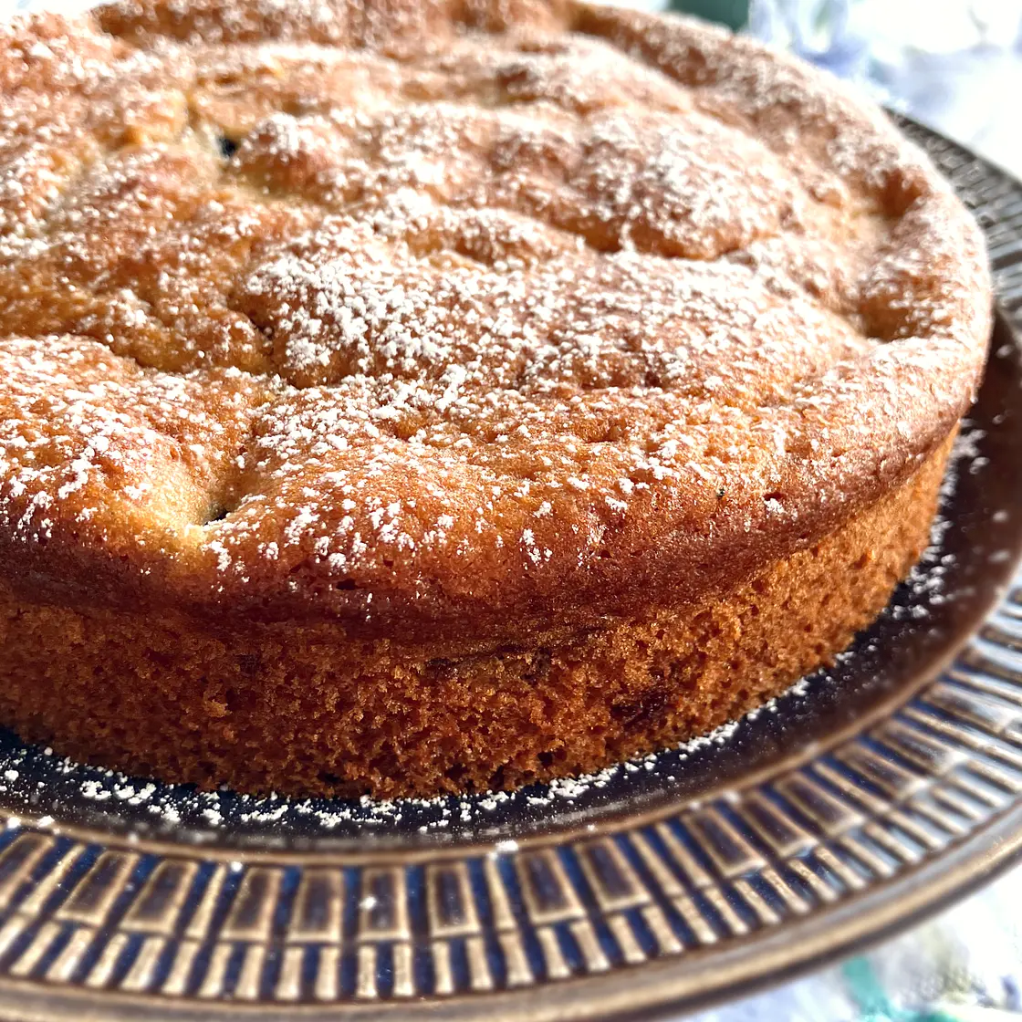 Blueberry and Lime Coconut Sugar Cake