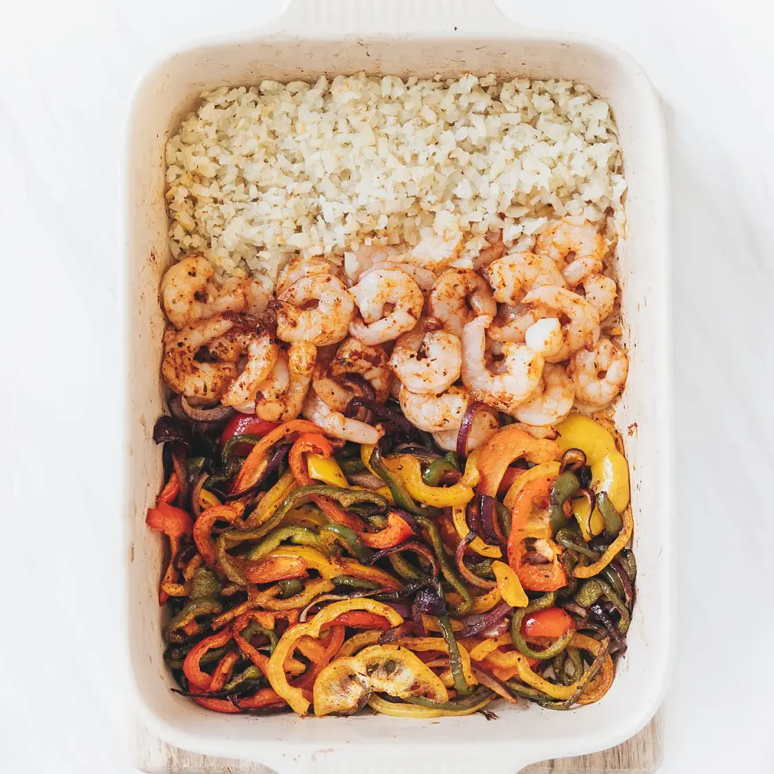 One Pan Shrimp Fajita Bowls