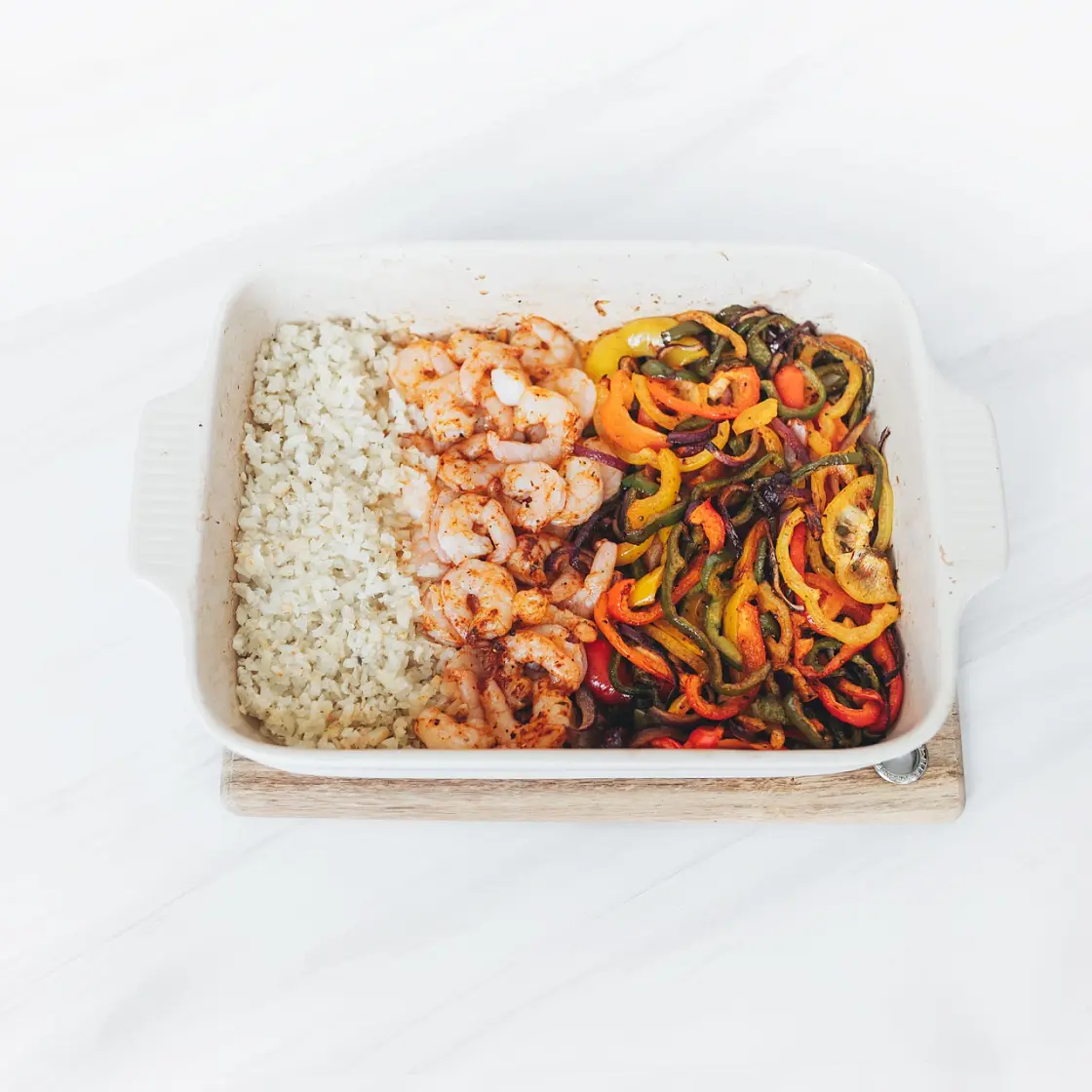 One Pan Shrimp Fajita Bowls