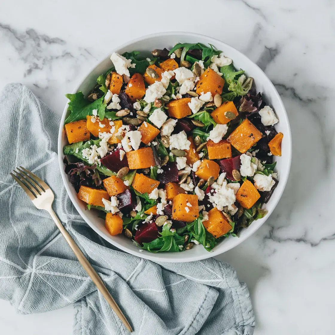 Roasted Squash & Beetroot Salad