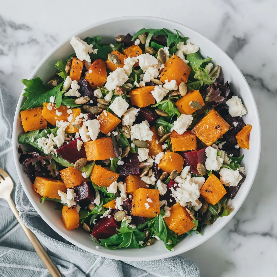 Roasted Squash & Beetroot Salad