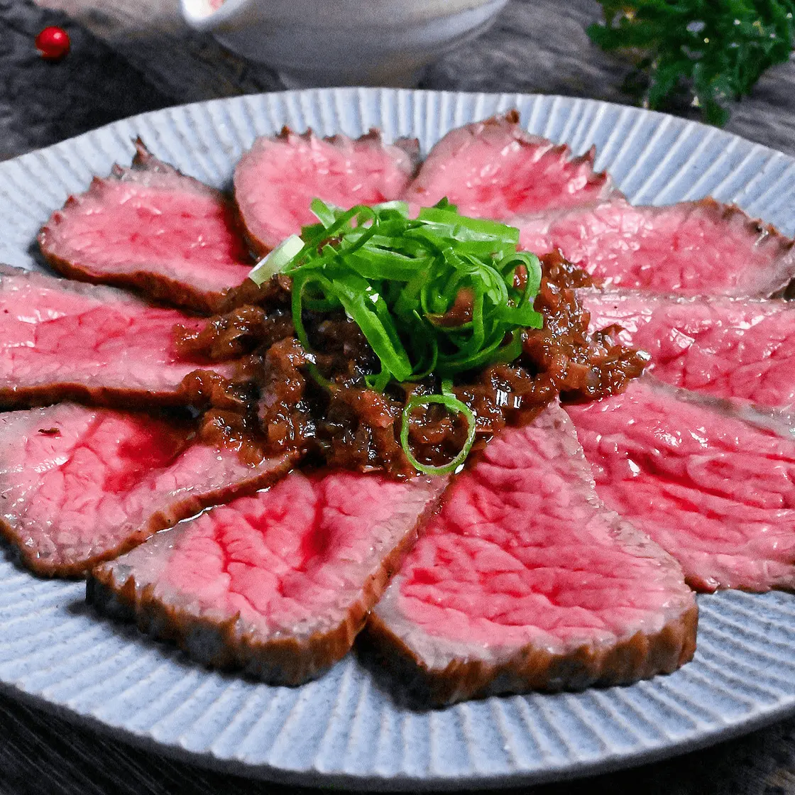 Wafu Roast Beef (Japanese Style Roast Beef with Homemade Sauce)