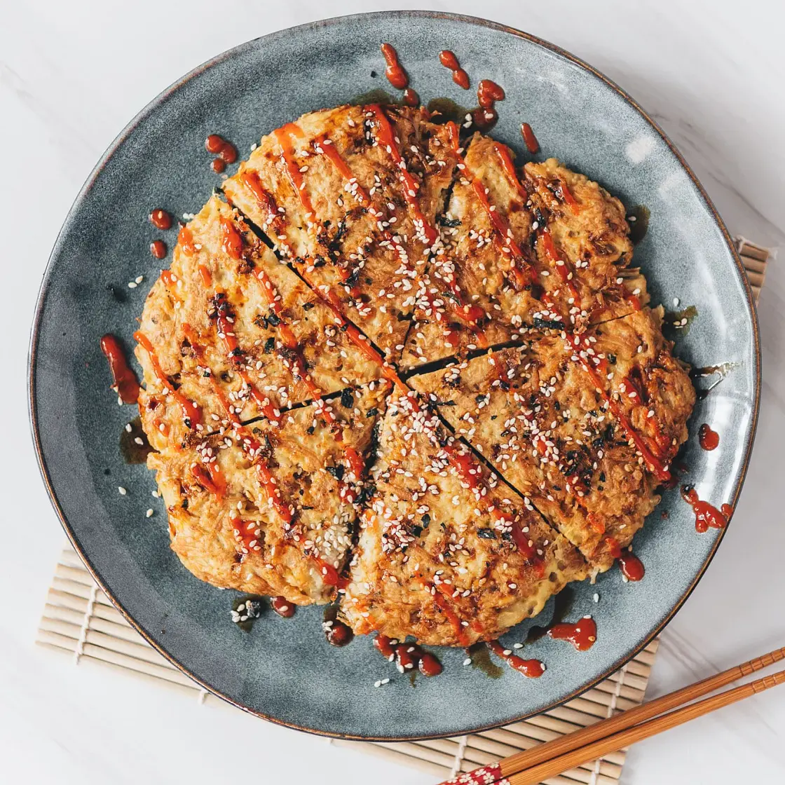 Enoki Mushroom Egg Pancake