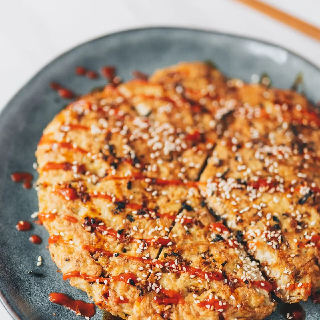 Enoki Mushroom Egg Pancake