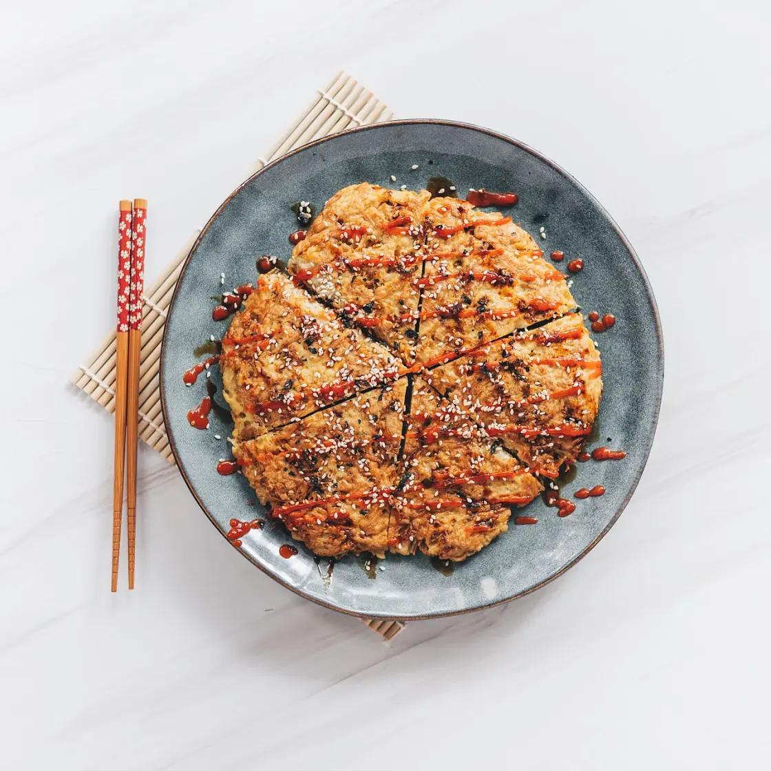 Enoki Mushroom Egg Pancake