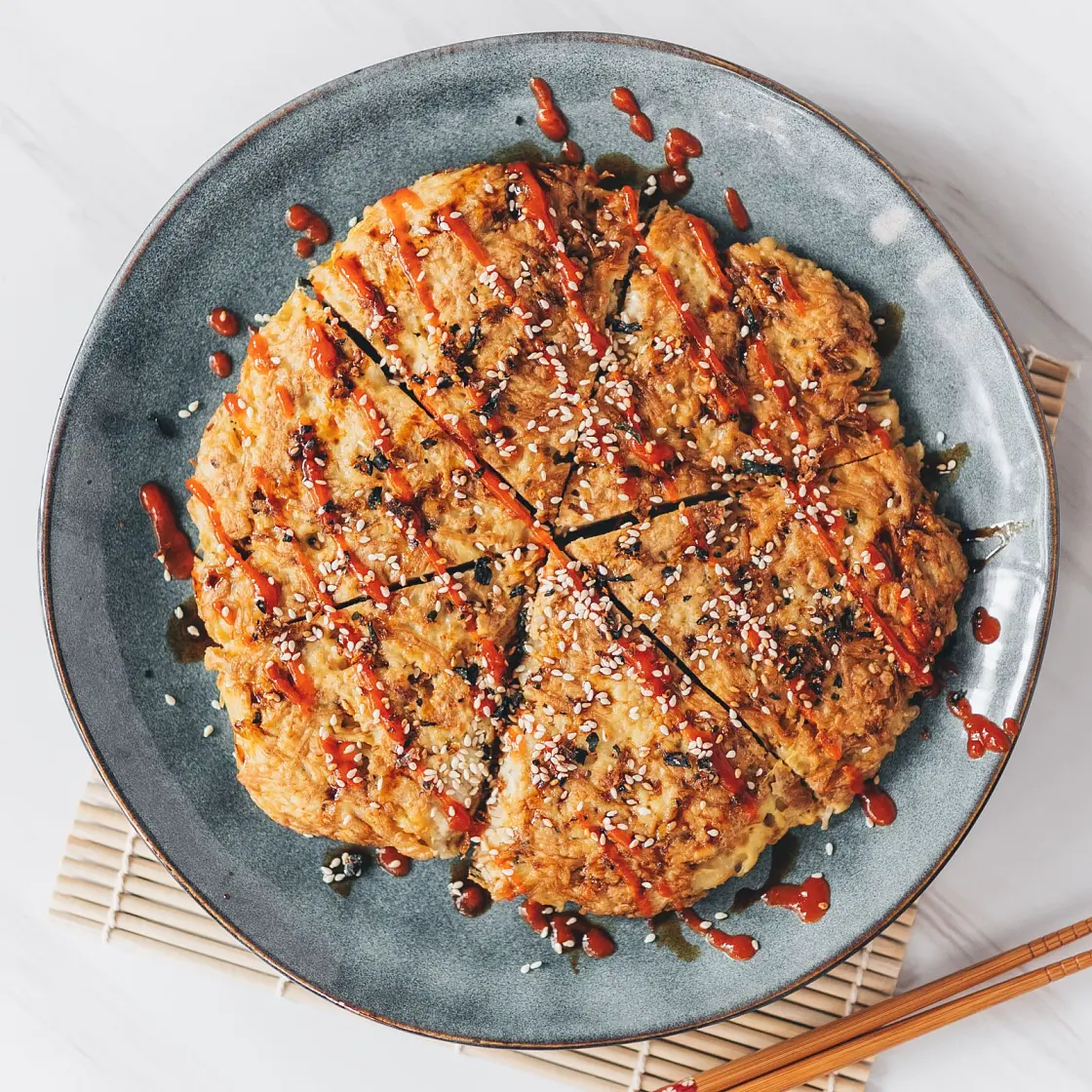 Enoki Mushroom Egg Pancake