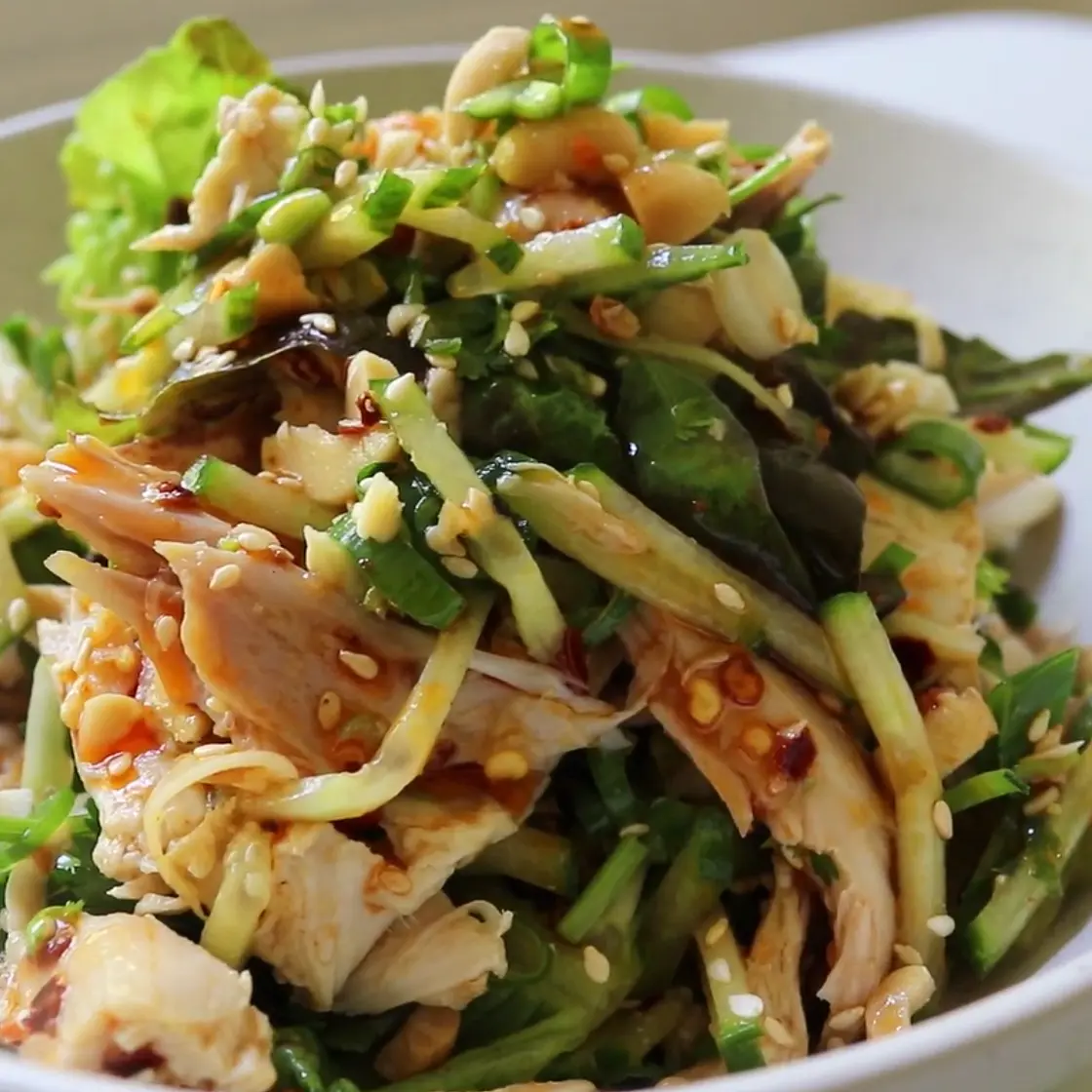 Asian Chicken Salad with Sesame Dressing (Costco Copycat) Recipe