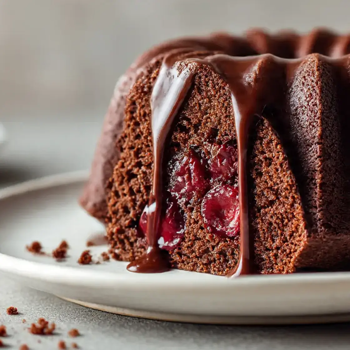 Chocolate Cake With Cherry Pie Filling (9×13 or Bundt)